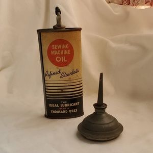 Vintage sewing machine contents